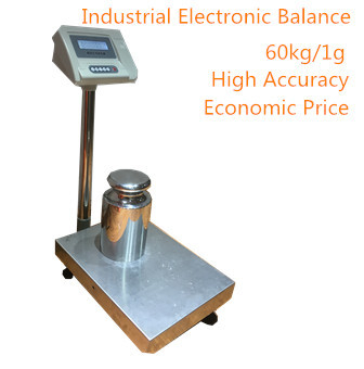 INIB-3040 60Kg/1g Industry alloy steel Platform Bench Scale With Sticker Printer and Big LED display 220VAC
